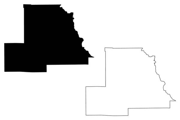 Chilton county, alabama (counties in alabama, vereinigte staaten von amerika, usa, uss., us) kartenvektorillustration, kritzelskizze chilton map — Stockvektor