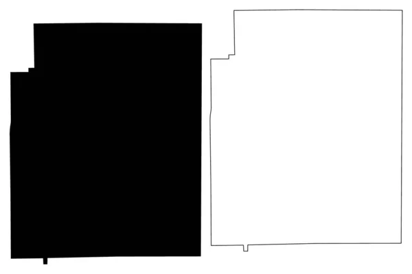 Comté de Coffee, Alabama (Comtés de Alabama, États-Unis d'Amérique, États-Unis d'Amérique, États-Unis d'Amérique) illustration vectorielle de la carte, croquis à griffes Carte du café — Image vectorielle