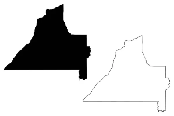 Conecuh County, Alabama (okresy v Alabamě, Spojené státy americké, USA, USA, US) mapa vektorového obrázku, náčrtek mapa Konecuch — Stockový vektor