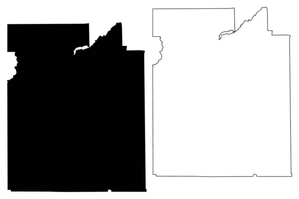 Condado de Covington, Alabama (Condados do Alabama, Estados Unidos da América, EUA, EUA) mapa ilustração vetorial, esboço de rabiscos Mapa do Condado de Jones —  Vetores de Stock