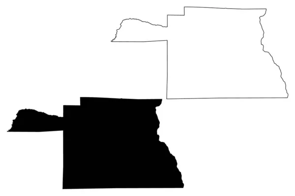 Houston County, Alabama (Comtés d'Alabama, États-Unis d'Amérique, États-Unis d'Amérique, États-Unis d'Amérique) illustration vectorielle de la carte, croquis à griffes Houston carte — Image vectorielle
