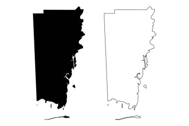Mobile County, Alabama (Alabama'daki eyaletler, Amerika Birleşik Devletleri, Abd, ABD, Abd) harita vektör illüstrasyonu, karalama kroki Mobil haritası