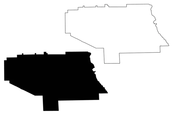 Hrabstwo Lee (powiaty w Alabamie, Stany Zjednoczone Ameryki, USA, USA) mapa wektorowa mapy, szkic bazgrołów Lee Mapa — Wektor stockowy