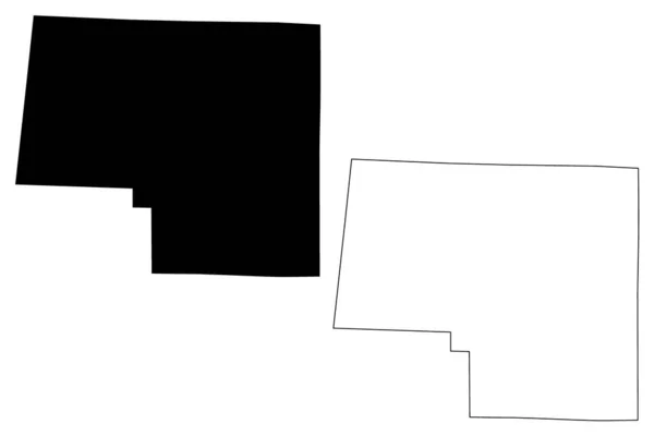 Condado de Marion, Alabama (Condados no Alabama, Estados Unidos da América, EUA, EUA) mapa ilustração vetorial, esboço de rabiscos —  Vetores de Stock