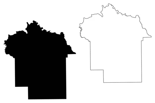 Contea di Montgomery o Montgomery County, Alabama (contee in Alabama, Stati Uniti d'America, Stati Uniti d'America, Stati Uniti d'America) mappa vettoriale illustrazione, abbozzo scarabocchiare Montgomery mappa — Vettoriale Stock