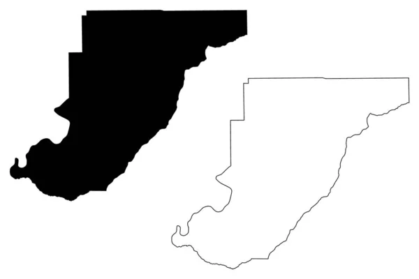 Monroe county, alabama (counties in alabama, vereinigte staaten von amerika, usa, uss., us) kartenvektorillustration, kritzelskizze monroe map — Stockvektor