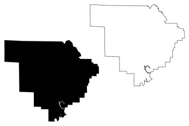 Walker County, Alabama (Alabama'daki eyaletler, Amerika Birleşik Devletleri, Abd, ABD, Abd) harita vektör illüstrasyonu, karalama çizimi Walker haritası