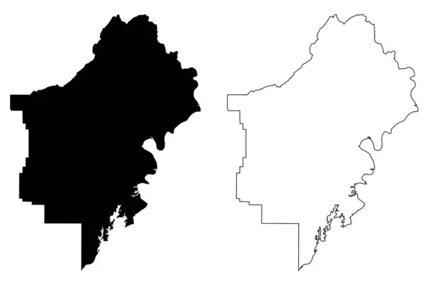 Condado de St. Clair, Alabama (condados de Alabama, Estados Unidos de América, EE.UU., EE.UU., EE.UU.) mapa vector ilustración, boceto de garabato St. Clair mapa — Vector de stock