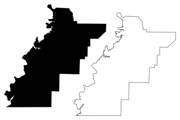 Condado de Talladega, Alabama (Condados do Alabama, Estados Unidos da América, EUA, EUA) mapa ilustração vetorial, esboço de rabiscos Mapa de Talladega —  Vetores de Stock