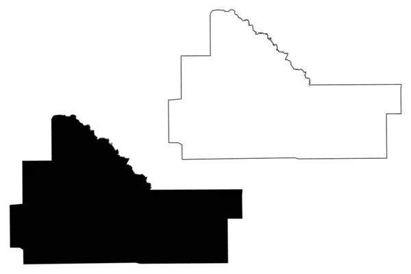 Wilcox County, Alabama (counties in Alabama, Verenigde Staten van Amerika, VS, v.s., VS) kaart vector illustratie, Krabbel sketch Wilcox kaart — Stockvector