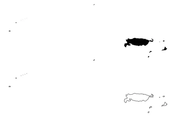 Província de Manus (Estado Independente da Papua-Nova Guiné, PNG, Províncias de Papua-Nova Guiné) mapa ilustração vetorial, rabiscar esboço Ilhas do Almirantado, Ilha Wuvulu, Ilhas Ocidentais ma —  Vetores de Stock