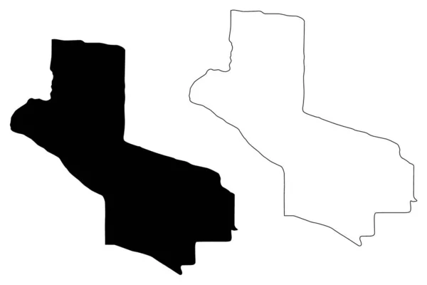 헬라 주 (파푸아 뉴기니, Png, 파푸아 뉴기니 의 지방 독립 국가) 지도 벡터 일러스트레이션, 낙서 스케치 헬라 마 — 스톡 벡터