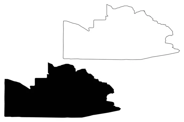 Dél-felföld tartomány (független állam Pápua Új-Guinea, PNG, tartományok Pápua Új-Guinea) Térkép vektor illusztráció, irkál vázlat Dél-felföld ma — Stock Vector