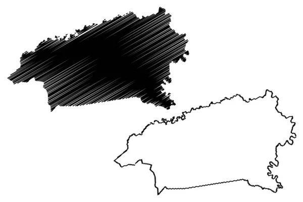 Washington County, Τέξας (κομητείες στο Τέξας, Ηνωμένες Πολιτείες Αμερικής, ΗΠΑ, Η.Π.Α., ΗΠΑ) χάρτη απεικόνιση διανυσματικού σχεδίου, σκίτσο της Ουάσιγκτον χάρτη — Διανυσματικό Αρχείο