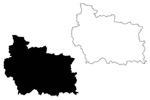 Gabrovo Province (Republic of Bulgaria, Province of Bulgaria) mappa vettoriale illustrazione, abbozzo scarabocchio Gabrovo mappa — Vettoriale Stock