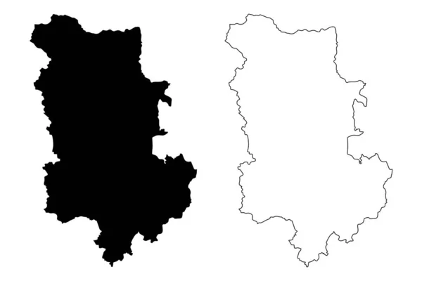 Prowincja Płowdiw (Republika Bułgarii, prowincje Bułgarii) mapa wektorowa mapy, szkic Bazgroły Płowdiw Mapa — Wektor stockowy