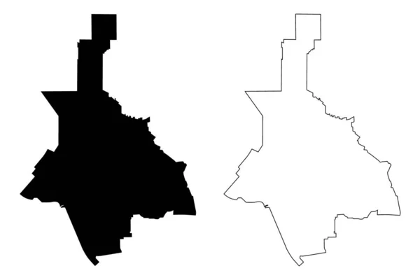 Glendale city (vereinigte staaten städte, vereinigte staaten von amerika, usa city) karte vektorillustration, kritzelskizze glendale map — Stockvektor