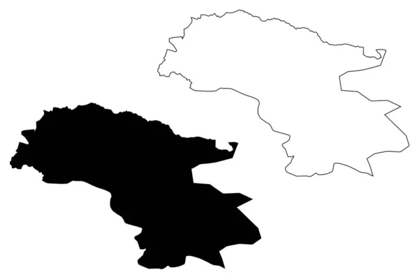 Talas region (Kyrgyz Republic, kirghizia, parts of Kyrgyzstan) map vector illustration, scribble sketch talas MA — 스톡 벡터