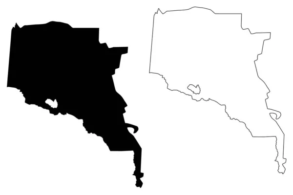Ahal Bölgesi (Türkmenistan Cumhuriyeti, Türkmenistan Bölgeleri) harita vektör illüstrasyonu, çizim Ahal Eyaleti ma — Stok Vektör