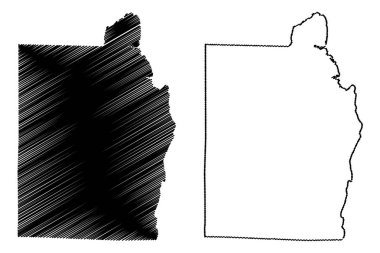 Henry County, Alabama (Alabama'daki eyaletler, Amerika Birleşik Devletleri, Abd, ABD, Abd) harita vektör illüstrasyonu, karalama krokiHenry haritası