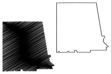 Chambers County, Alabama (Alabama'daki eyaletler, Amerika Birleşik Devletleri, Abd, ABD, Abd) harita vektör illüstrasyonu, karalama kroki Chambers haritası