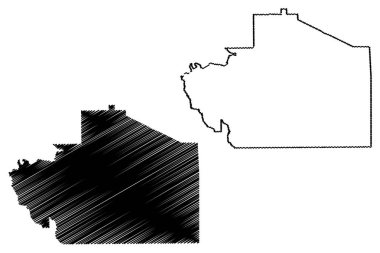 Macon County, Alabama (Alabama'daki eyaletler, Amerika Birleşik Devletleri, Abd, ABD, Abd) harita vektör illüstrasyonu, karalama krokimacon haritası