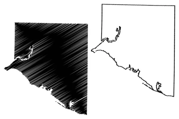 Kalkstein county, alabama (counties in alabama, vereinigte staaten von amerika, usa, uss., us) map vektorillustration, kritzelskizze kalkstein map — Stockvektor