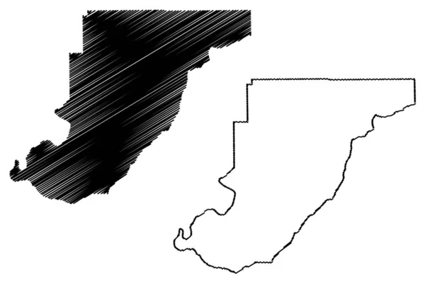 Κομητεία Μονρόε, Αλαμπάμα (κομητείες στην Αλαμπάμα, Ηνωμένες Πολιτείες της Αμερικής, ΗΠΑ, Η.Π.Α., ΗΠΑ) Χάρτης απεικόνιση διάνυσμα, σκίτσο σκετς Μονρό χάρτη — Διανυσματικό Αρχείο