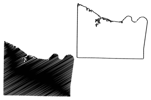 Morgan county, alabama (counties in alabama, vereinigte staaten von amerika, usa, uss., us) kartenvektorillustration, kritzelskizze morgan map — Stockvektor
