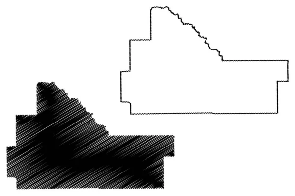 Wilcox County, Alabama (Comtés de l'Alabama, États-Unis d'Amérique, États-Unis d'Amérique, États-Unis d'Amérique) illustration vectorielle de carte, croquis à griffes Wilcox map — Image vectorielle