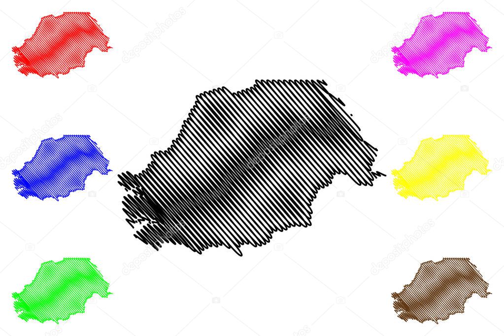 Provincia del Norte (Rep blica de Sierra Leona, Salone) mapa vector