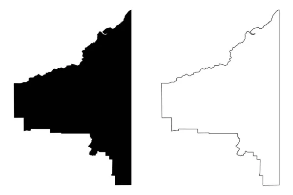阿拉斯加东南费尔班克斯普查区（美国阿拉斯加州的行政区和普查区、乌萨、美国、美国） — 图库矢量图片