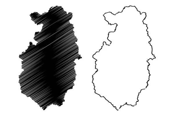 Pazardzhik (Bulharská republika, Bulharsko) mapa vektorového obrázku, náčrtek Pazardzhikova mapa — Stockový vektor