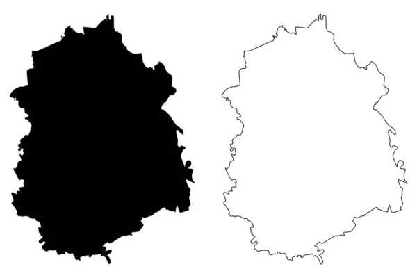 Pirkanmaa Region (República da Finlândia) mapa ilustração vetorial, scribble esboço Pirkanmaa mapa — Vetor de Stock