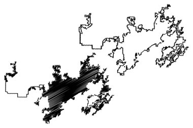 Birmingham City (Amerika Birleşik Devletleri şehirleri, Amerika Birleşik Devletleri, ABD şehri) harita vektör illüstrasyon, karalama kroki Birmingham haritası