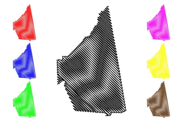 Cherokee County, Alabama (powiaty w Alabamie, Stany Zjednoczone Ameryki, USA, USA) mapa wektorowa, szkic Bazgroły Mapa Cherokee — Wektor stockowy