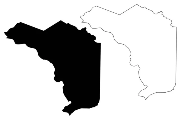 Provincia de Alajuela (República de Costa Rica, Divisiones administrativas de Costa Rica) mapa vector ilustración, garabato boceto Alajuela ma — Vector de stock