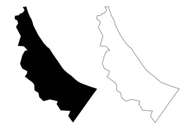 Al Batinah Kuzey Valiliği (Umman Sultanlığı, Umman Valiliği) harita vektör çizimi, çizim Al Batinah North ma