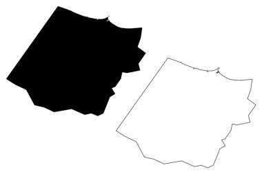 Al Batinah Güney Valiliği (Umman Sultanlığı, Umman Valiliği) harita vektör çizimi, çizim Al Batinah South ma