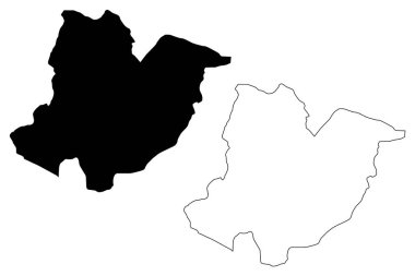 Bomi İlçesi (Liberya Bölgeleri, Liberya Cumhuriyeti) harita vektör ilüstrasyonu, çizim Bomi haritası