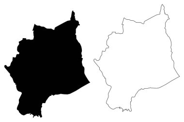 Cocle Eyaleti (Panama Cumhuriyeti, Panama Eyaletleri) harita vektör ilüstrasyonu, çizim Cocle haritası