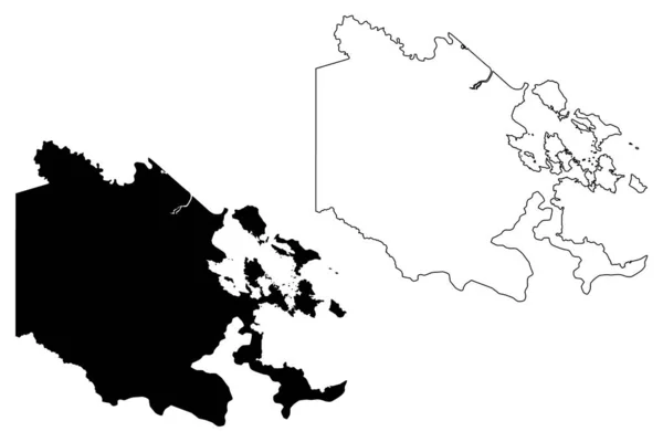 Bocas del Toro Province (Republic of Panama, Provinces of Panama) mapa ilustração vetorial, esboço escriba Bocas del Toro mapa — Vetor de Stock