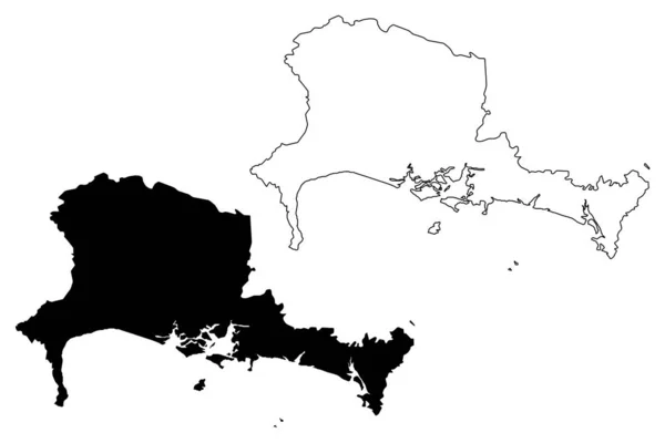 Chiriqui Prowincja (Republika Panamy, prowincje Panama) mapa wektor ilustracja, skecz bazgroły Chiriqui mapa — Wektor stockowy