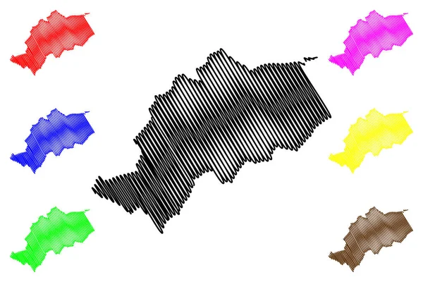 Gyor City Hungría Condado Gyor Moson Sopron Mapa Vector Ilustración — Vector de stock