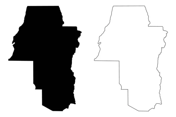 Adams County Idaho County United States America Usa Mapa Vector — Vector de stock