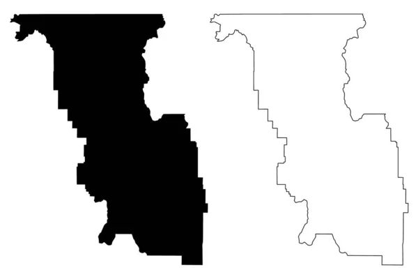 Bannock County Idaho County United States America Usa Mapa Vector — Vector de stock
