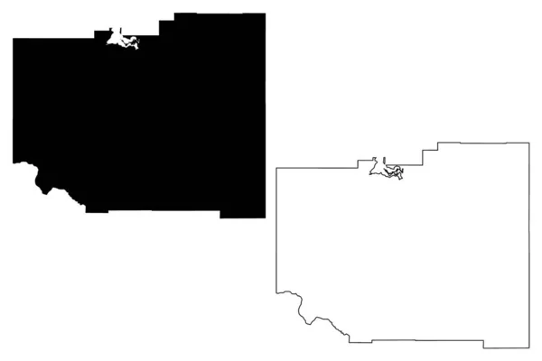 Condado Benewah Idaho County United States America Usa Mapa Vector — Vector de stock