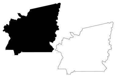 Idaho İlçesi, Idaho (Amerika Birleşik Devletleri, ABD, ABD) harita vektör çizimi, çizim çizimi Idaho haritası