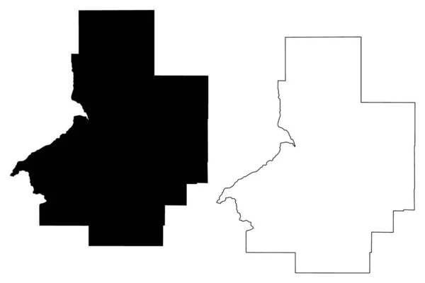 Condado Butte Idaho County United States America Usa Mapa Vector — Vector de stock