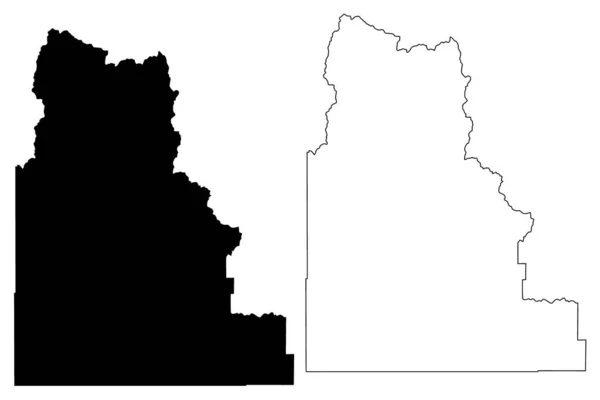 Camas County Айдахо Округ Сша Сша Сша Сша Map Vector — стоковый вектор